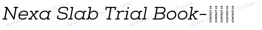 Nexa Slab Trial Book字体转换